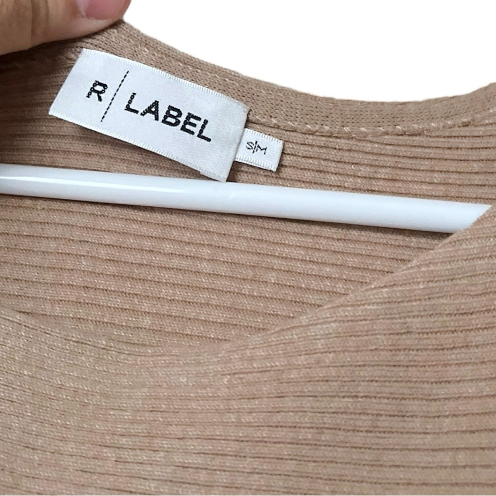 The Reset R Label Ribbed Pullover Dolman Sleeve Sweater in Flax Small/Medium - Picture 5 of 6